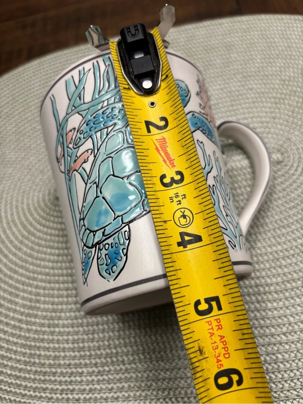 Turtle and fish under the sea collection ceramic mug